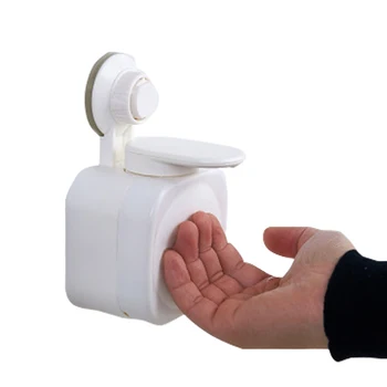 

Suction Cup Liquid Soap Dispenser Hand Back Press Bottle for Bathroom Organize Foam and Liquid Soap Box