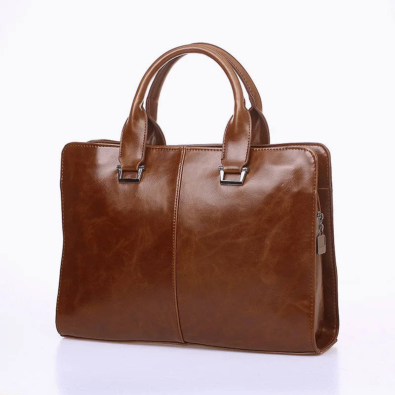 

Office Bags Business Summaries Vintage Style PU Leather Briefcases Men Bags Briefcase Leather Bag Solid Office Bags For Men male