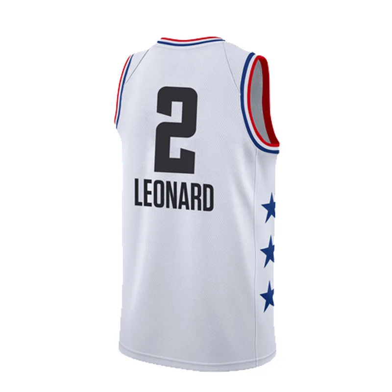 

2019 All Stars Basketball Jersey #2 leonard raptors jersey #23 James Black White Men's Quick Dry Breathable Stitched Jerseys