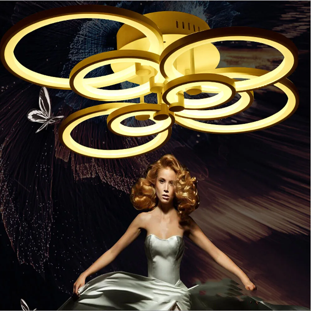 

Special ! ! Personality living room ceiling lamp,creative fashion led ceiling lamp , luck ring series, 8 heads