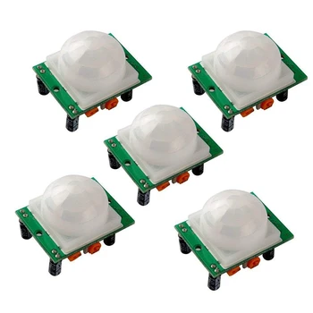 

MOOL 5PCS HC-SR501 Adjust Ir Pyroelectric Infrared PIR Humen Motion Sensor Detector Modules for Arduino UNO R3 Mega 2560 Nano