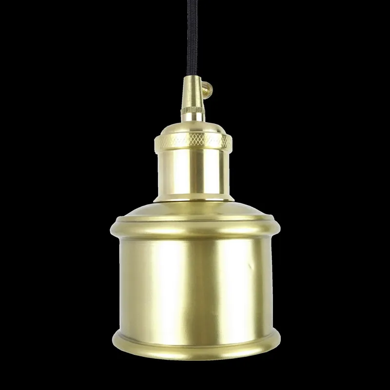 Buy E27 brass socket with copper lampshade fabric wire