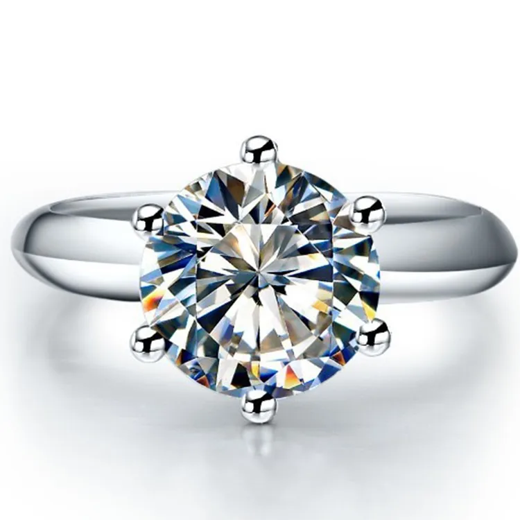 3carat Sona Synthetic Diamond Ring High Quality I J Wedding 3carat Sona Synthetic Diamond Ring High Quality I J Wedding Engagement Rings Pt950 Stamped For Women Fashion Gold In From Jewelry
