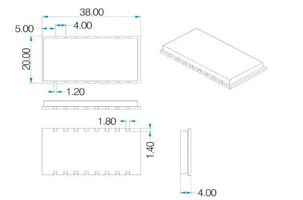 2 шт. Lora1278F30+ резиновая антенна 433 МГц 30dBm 1 Вт sx1278 LORA модуль Arduino демонстрационный код 8 км анти-помех радиочастотный приемопередатчик