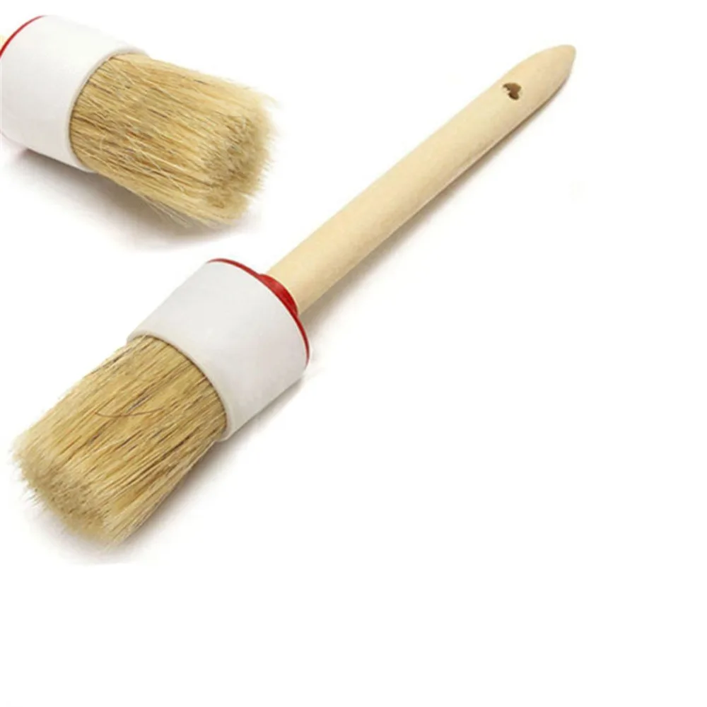 Buy Mayitr 1PC Wooden Handle Wax Brush Artist Round Bristle Chalk Oil Paint