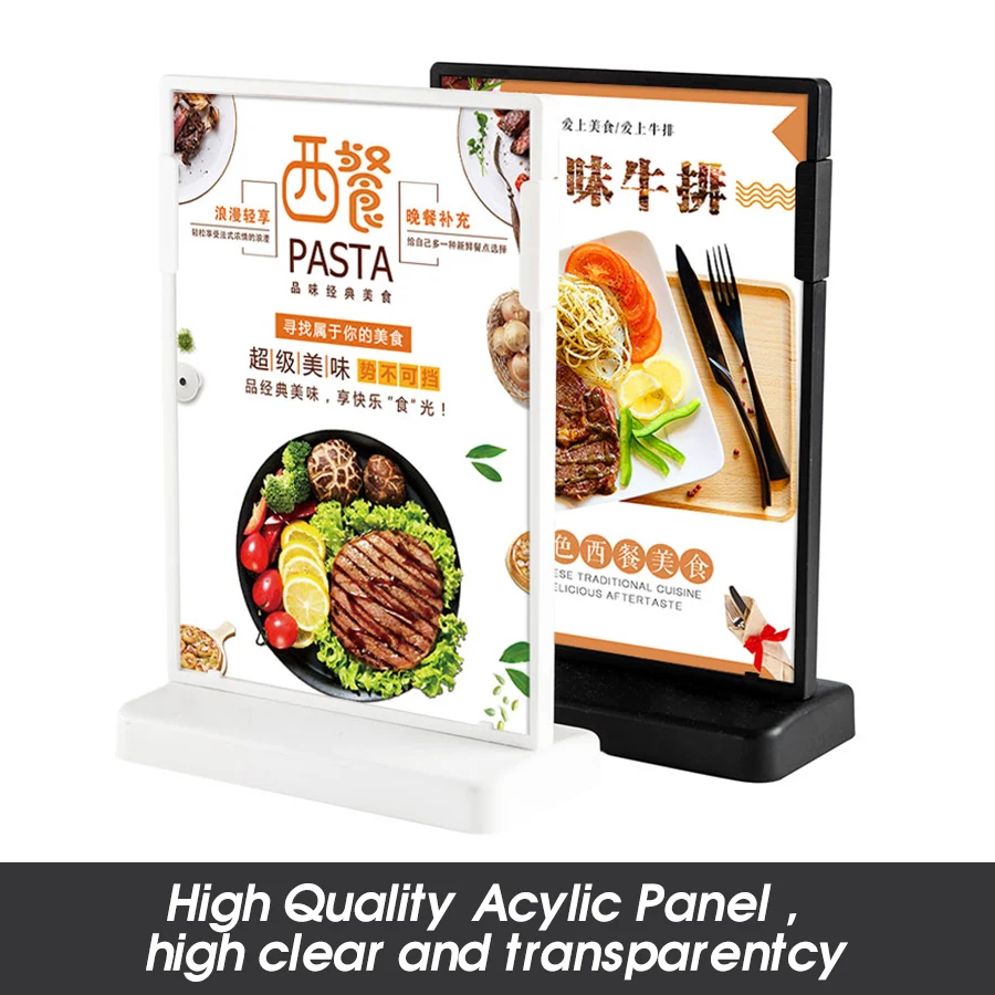 

A5 148x210mm Plastic Photo Picture Poster Frame Table Menu Paper Holder Acrylic Sign Holder Display Stand