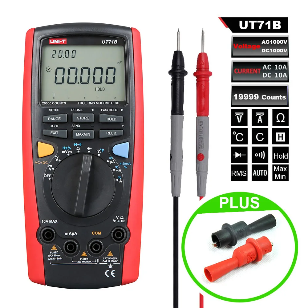 

M139 UNI-T UT71B Digital Multimeter With USB Interface Frequency Tester Meter power USB true RMS DMM