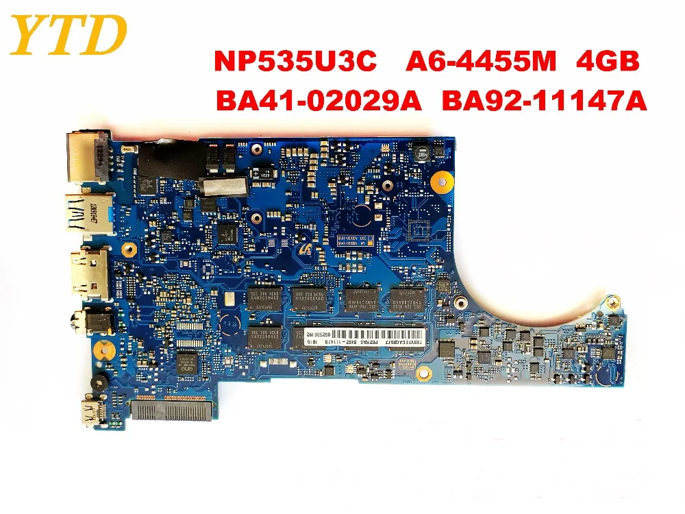  Original for SAMSUNG NP535U3C laptop motherboard NP535U3C A6-4455M 4GB BA41-02029A BA92-11147A test