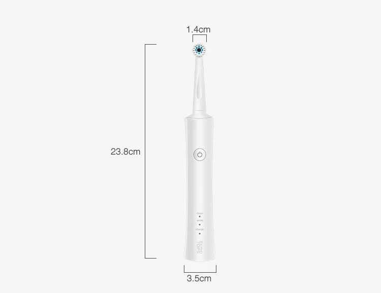 Автоматическая зубная щетка с таймером, перезаряжаемая ультразвуковая зубная щетка для детей, взрослых детей, электрическая зубная щетка белого цвета