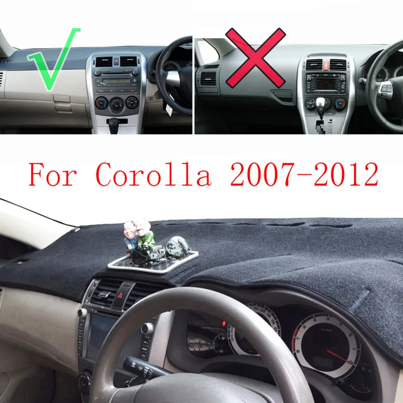 Для Toyota Corolla Axio Fielder 2007 2008 2009 2010-2012 накладка на приборную панель автомобиля коврик солнцезащитный тент инструмент ковер аксессуары RHD