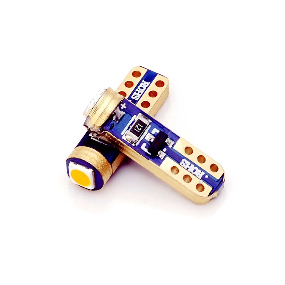 10x сверхъяркая Светодиодная лампа 3030 SMD T5 мерный инструмент боковая
