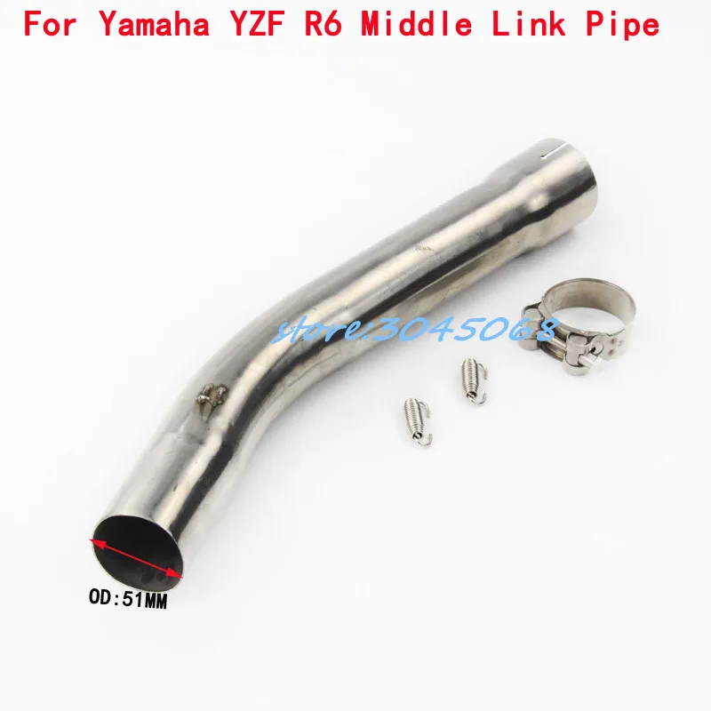 

R6 Connector Slip On For Yamaha YZF YZF-R6 1998-2005 Motorcycle Modified Exhaust Muffler Escape Stainless Steel Middle Link Pipe