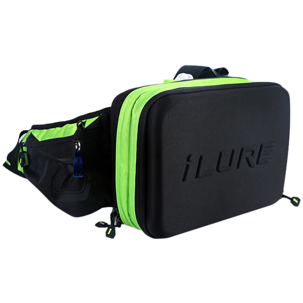 Water-resistant Fishing Tackle Storage Bag Sling Pack Outdoor Shoulder Cross Body Bag with Utility Tackle Box