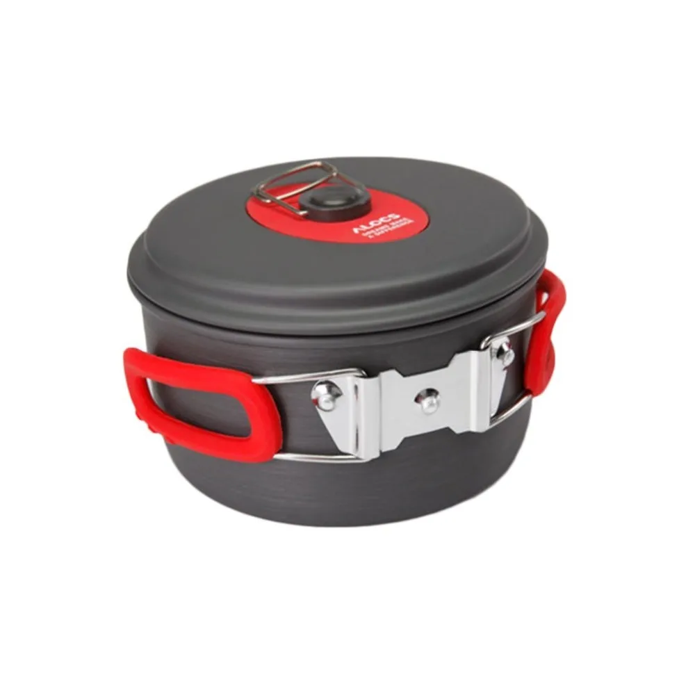 

ALOCS CW-C06S Outdoor Camping Cookware Set Pots Frying Pan Kettle Portable Picnic Cooking Tableware Set for 3-4 People