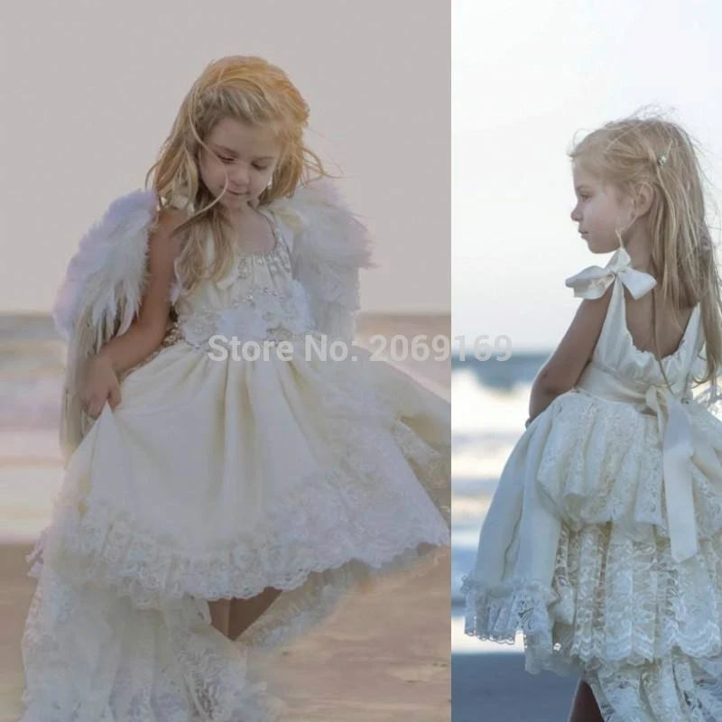High-Low-Flower-Girls-Dresses-Ivory-For-Wedding-Layers-Lace-Beads-Ribbon-2017-Beach-Spring-Pageant (1)