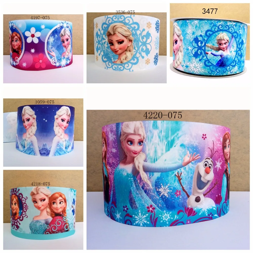 

Free shipping 50 yard cartoon printed grosgrain ribbon 4220