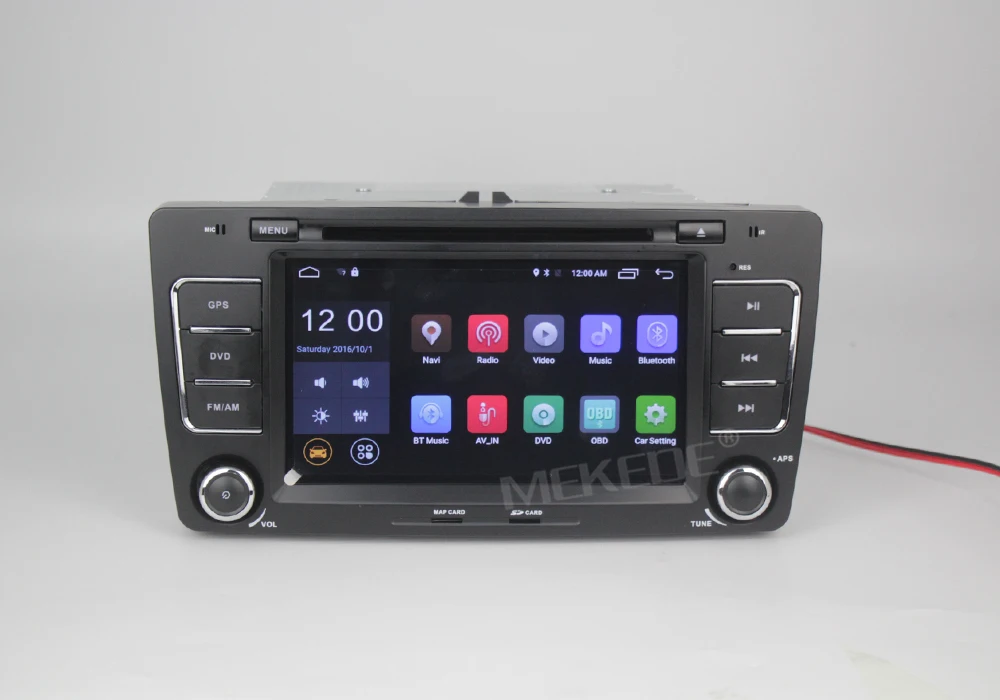 Perfect 1024*600 HD  Capacitive Car radio for Skoda/Octavia 2012 2013 a 5 a5 Yeti Pure Android 7.1 2G RAM Radio GPS Navigation BT 12