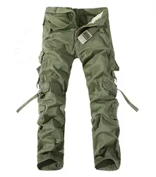 Новый 2017 Военная Униформа армия камуфляж Брюки карго плюс Размеры мульти-карман Комбинезоны для девочек Мотобрюки Для мужчин 6 Цвет