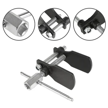 

Car Caliper Piston Compressor Installation Adjustable Blackened Steel Spreader Plates T-bar Disc Brake Pad Spreader Tool
