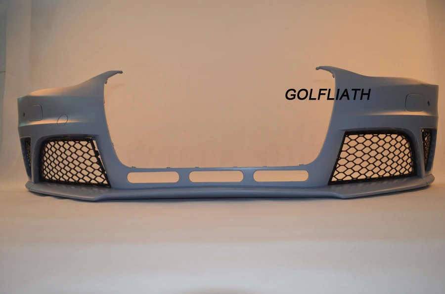 GOLFLIATH RS4 стиль PP+ ABS Неокрашенный передние наборы для бампера в сборе верхняя решетка решетки передняя губа для Audi A4 2013