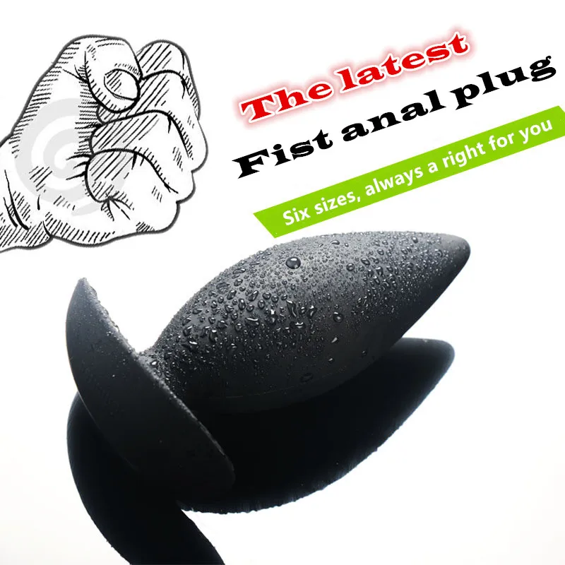 NEW 6 font b styles b font Black big fist anal plug silicone dildo anal butt