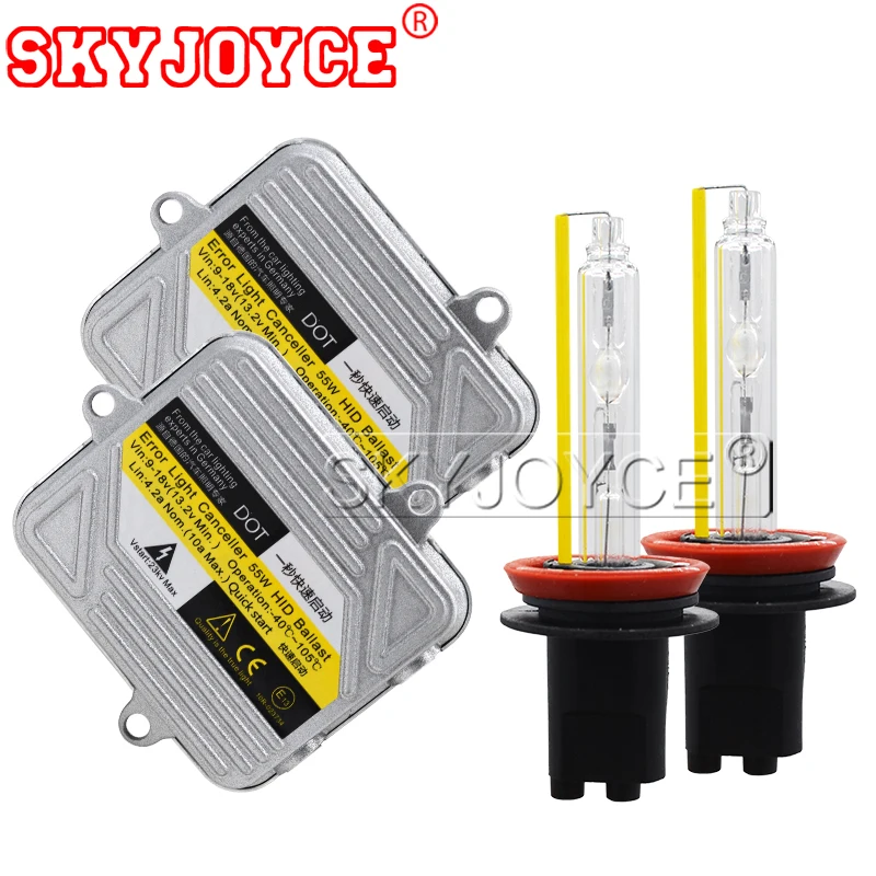 SKYJOYCE 55w Fast Bright xenon Conversion kit H7 H1 H3 H11 9005 9006 hid xenon bulbs 5500K DC 12V Ballast HID xenon headlight (1)