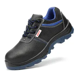 Большие размеры Мужская мода Рабочая защитная обувь со стальным носком 6 кВ изоляция обуви склад работника builder безопасности кожаные