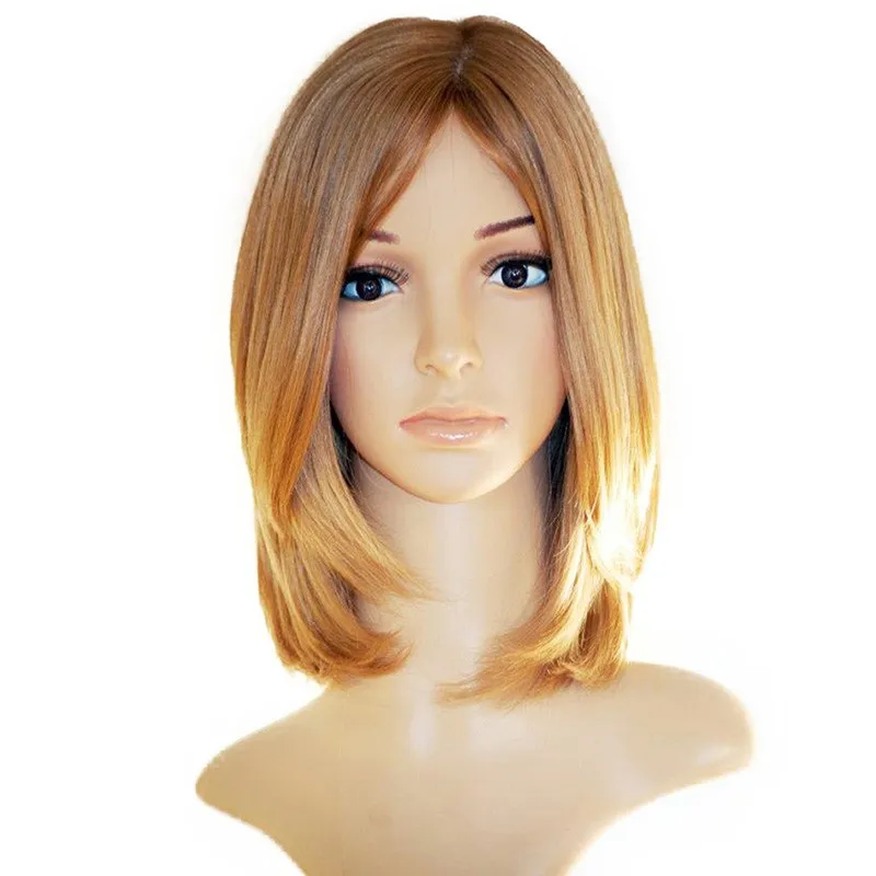 

Honey Brown Colored Silky Straight European Hair Silk Base 150% Density Human Hair Wigs Jewish Wigs Remy Hair