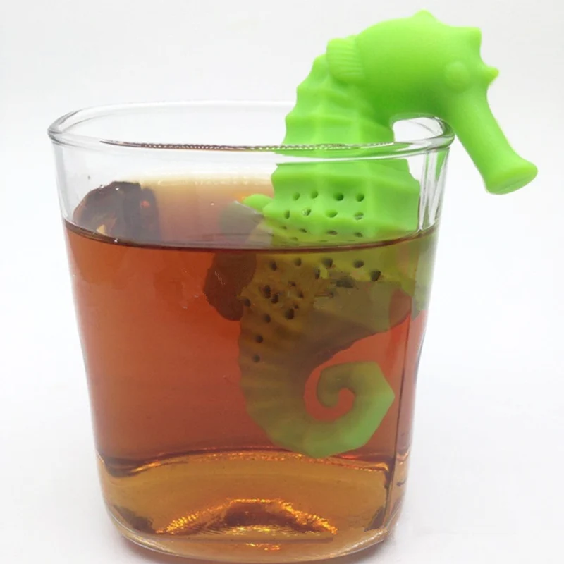 Seahorse чайник силиконовый гиппокамп игрушка чай протечка гиппокамп Статуэтка Чай Аксессуары специй кухонный фильтр