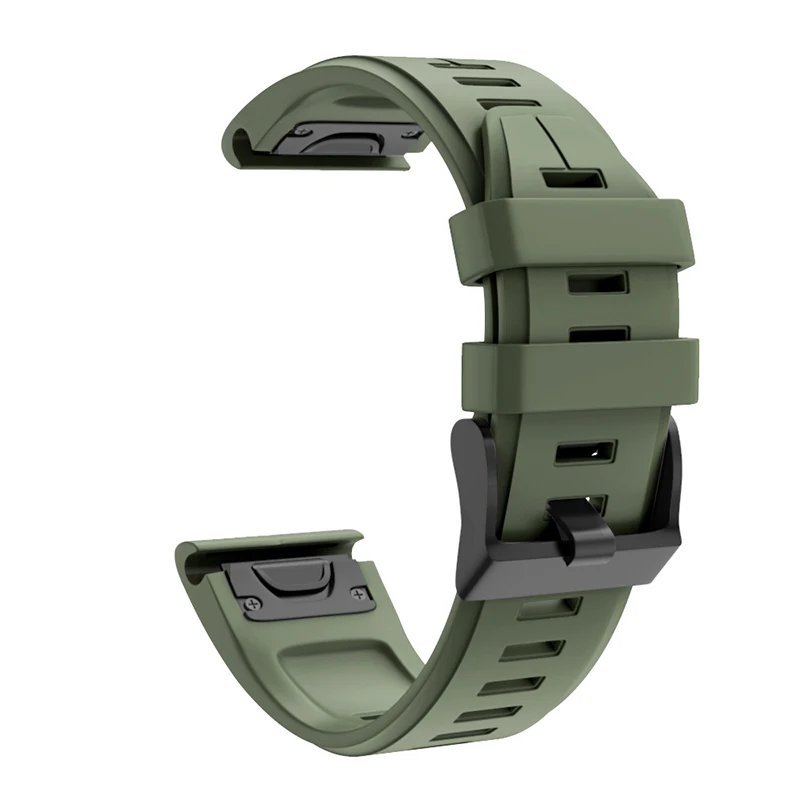 Fivstr Гладкий узор Easyfit ремешок для часов Garmin Fenix 5X5 Plus 3 3HR D2 S60 MK1 Смарт часы Quick Release ремешок на запястье - Цвет: Army Green