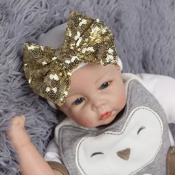 

Baby Knitted Hat Sequins Bowknot Comfortable Cap Warm Beanie For Toddler Baby Kids Girl Newborn Spring Autumn Hats FJ88