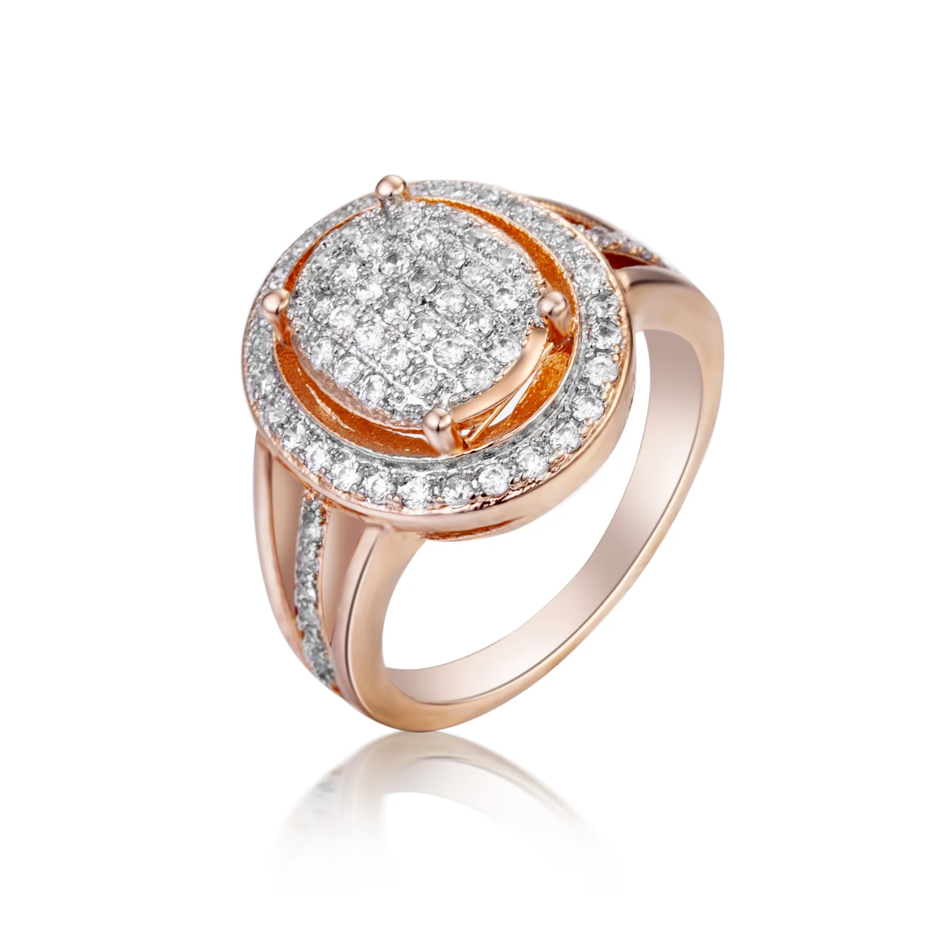 Новое кольцо из розового золота 14 к с бриллиантом Anillos De Bague Etoile Bizuteria для женщин драгоценный камень Ювелирное Украшение с бриллиантом Кольца 6 7 8 9 10