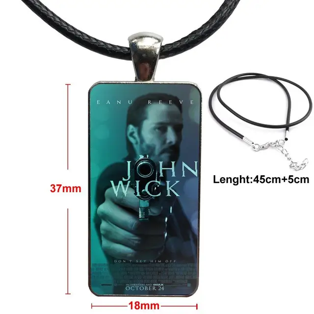 For Women Necklace Fashion Long Chain With Rectangle Necklace Jewelry John Wick Keanu Reevesin