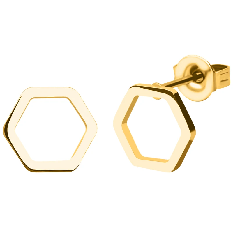 8mm Small Male Stainless Steel Earring Gold Rose Gold Silver Three Colors Geometry Stainless Steel Stud Earrings For Men Gift  (1)
