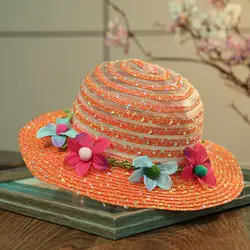 200 ШТ./ЛОТ новый Г-Жа шляпа летом УФ sun cap пляж hat большой летом полями sun flower hat пляж кап