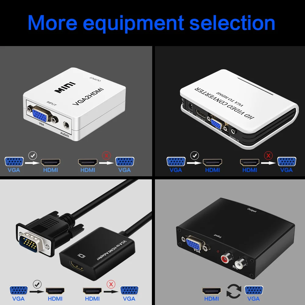 VGA в HDMI Мини VGA2HDMI конвертер адаптер с 1080P Аудио разъем для ноутбука ПК HDTV проектор портативный