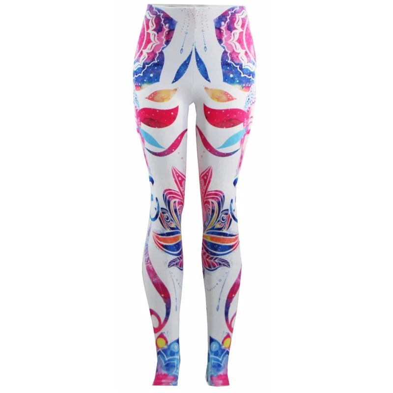 white indian style color buddha mandala legging (1)