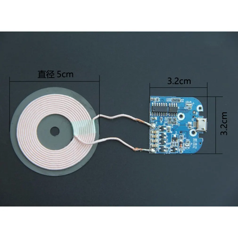 DC5V 1A qi стандартная катушка модуль беспроводного зарядного устройства передатчик база PCBA плата универсальная программа модификация Стиль A