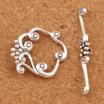 

Grape Bracelet Toggle Clasps 15PCS Antique Silver/Gold Jewelry DIY Findings L875 25.5x24mm