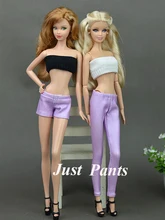 Original Purple Shorts Long Leather Pants Chaparajos Doll Accessories Clothes Outfit For 1 6 Toy Barbie