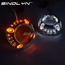 СВЕТОДИОДНЫЙ DRL дневные ходовые огни Ангел глаз интегрированный ободок кожухи маски для Panamera стиль Switchback белый Янтарный сигнал поворота