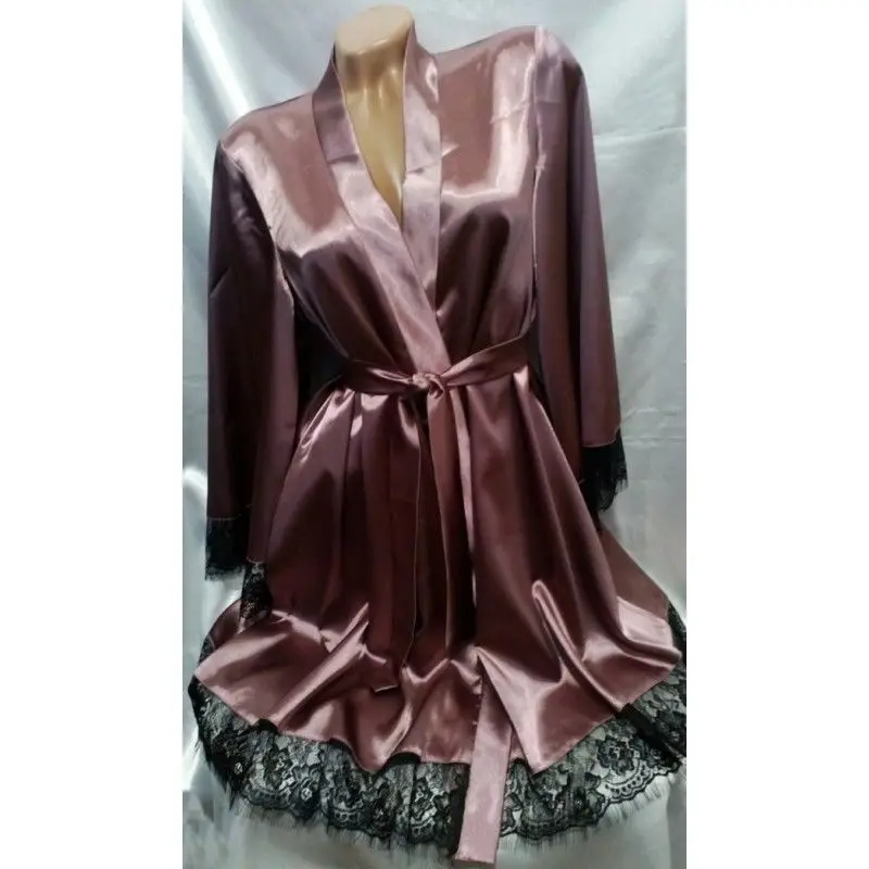 Марка Новые сексуальное женское белье Для женщин Шелковый шнурок глубокий платье с v-образным вырезом платье Babydoll ночная рубашка одноцветное мягкие ночные рубашки - Цвет: Розовый