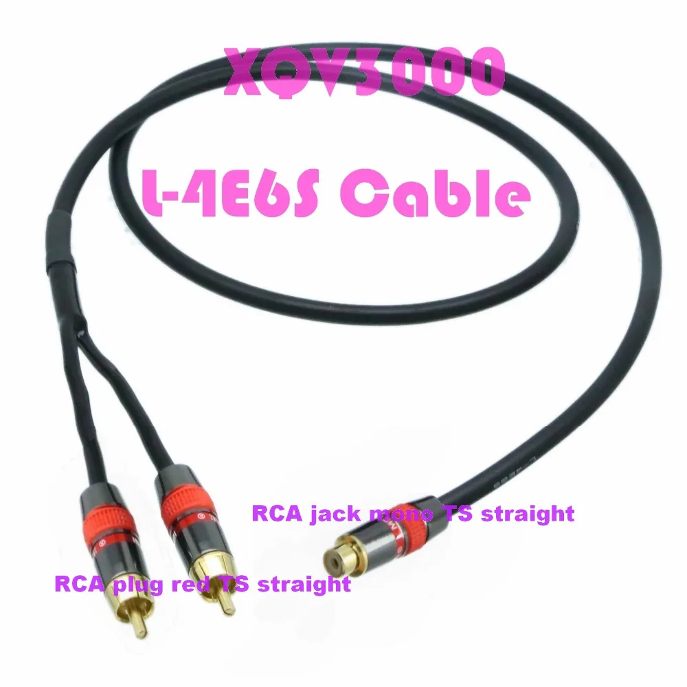 RCA mono TS female to 2x RCA TV PLUG Audio DIY Cable L 4E6S Cord High