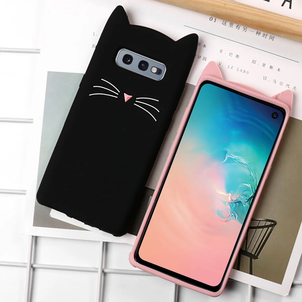 L-FADNUT силиконовый мягкий ТПУ чехол для samsung S9 S8 S10 Plus S10E Galaxy S7 S6 Edge милый мультяшный резиновый противоударный бампер