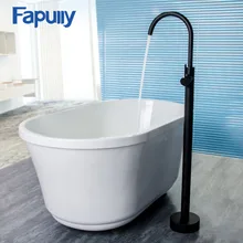 Fapully ванна для ванной комнаты кран для душа напольная ванна Наполнитель поворотный матовый черная ванна смеситель кран для ванной кран