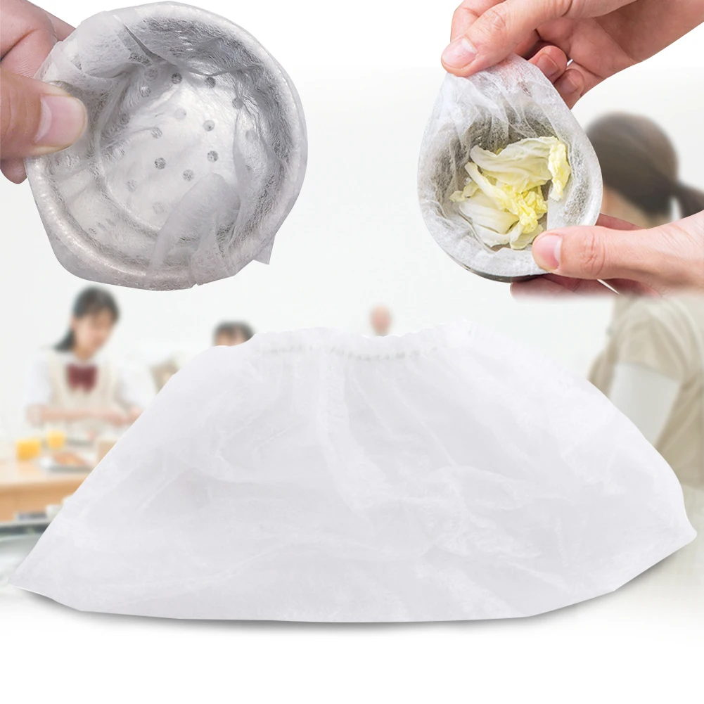 100Pcs Hair Isolation Disposable Kitchen Sink Filter Net Cover Clogging Prevent Bag Non-woven Fabric Residue Bathroom Cleaning