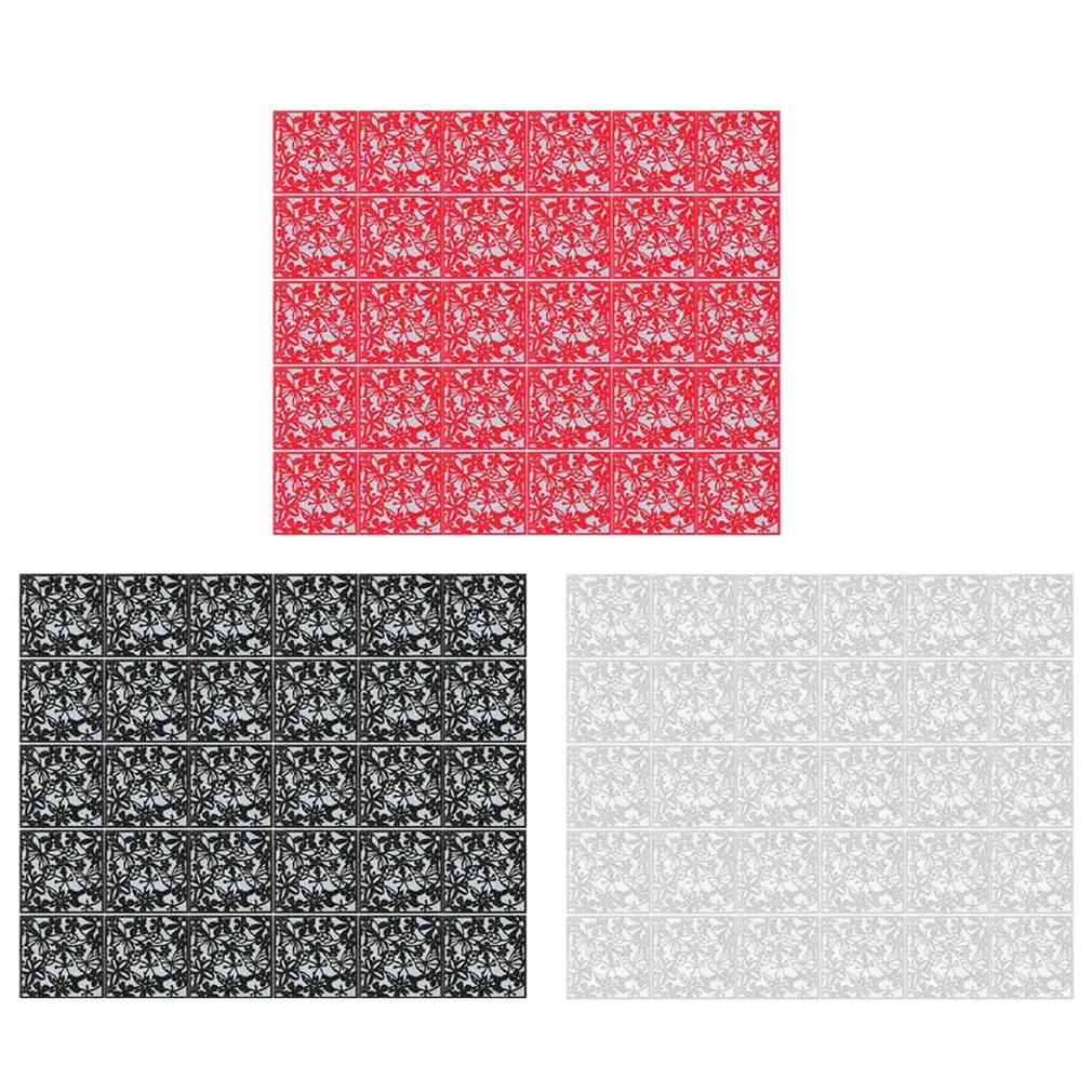

40cmx40cm Formaldehyde hanging plastic screen PVC partition fashion wall stickers cutout grilles living room wall curtain biombo