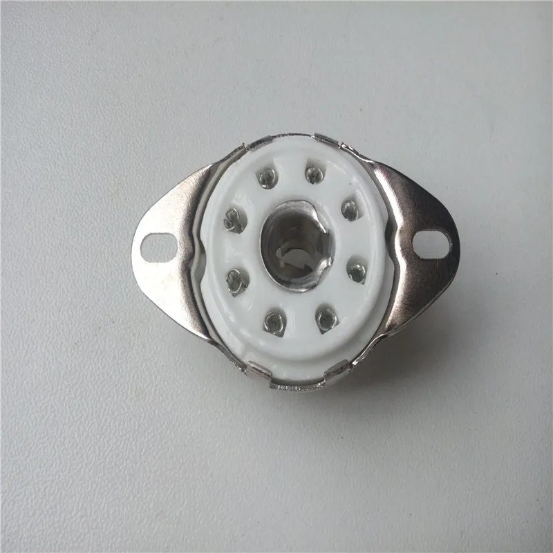 7pcs ceramic tube socket GZC8 Y 8 8pin silver tube holder seat tube