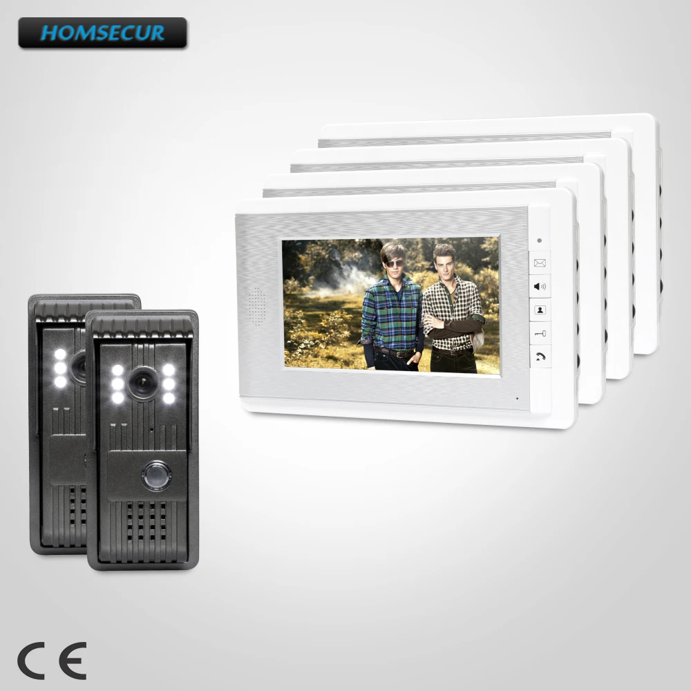 

HOMSECUR 7" Video Security Door Phone with Mute Mode for Home Security for House/ Flat : XC003+XM708-S