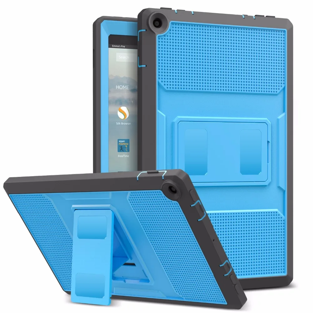MoKo чехол для всех новых Amazon Fire HD 10 Tablet (7th Generation, 2017 Release)-[Heavy Duty] противоударный полный корпус прочный Чехол